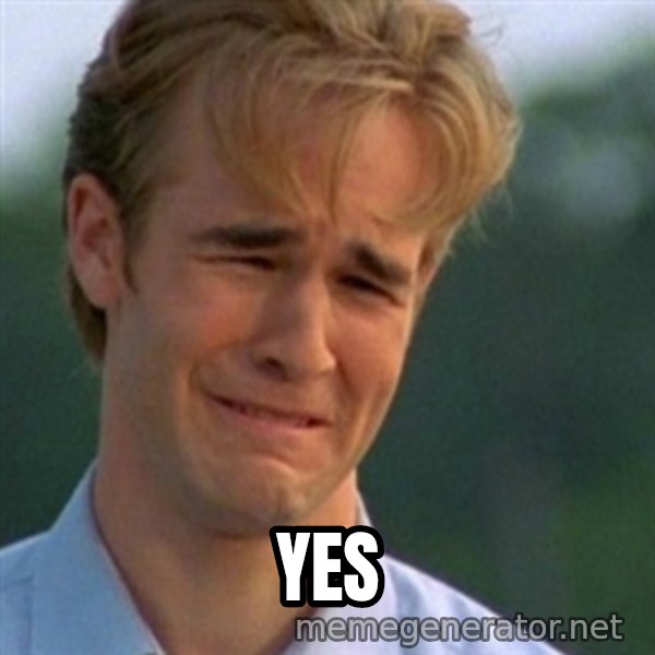 Crying Dawson meme: yes