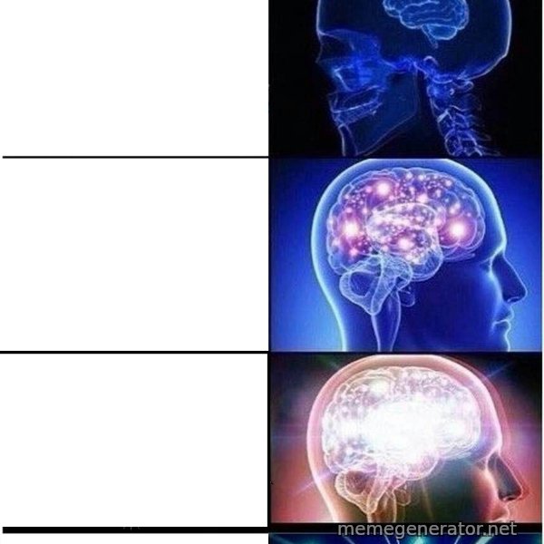 Expanding Brain meme template