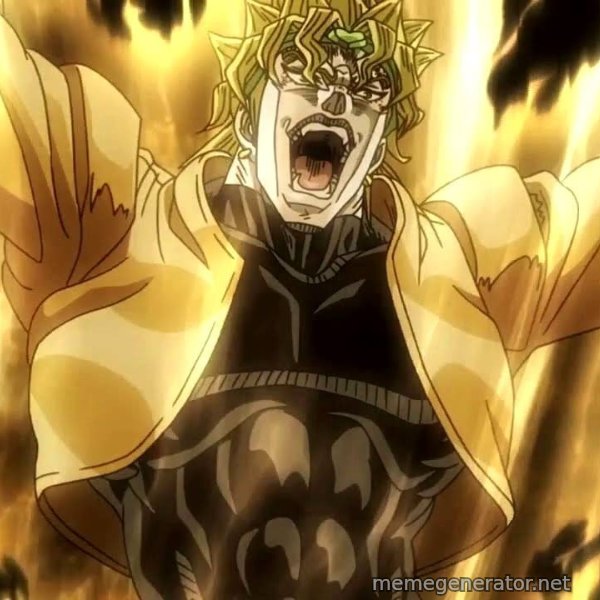ZA WARUDO meme template