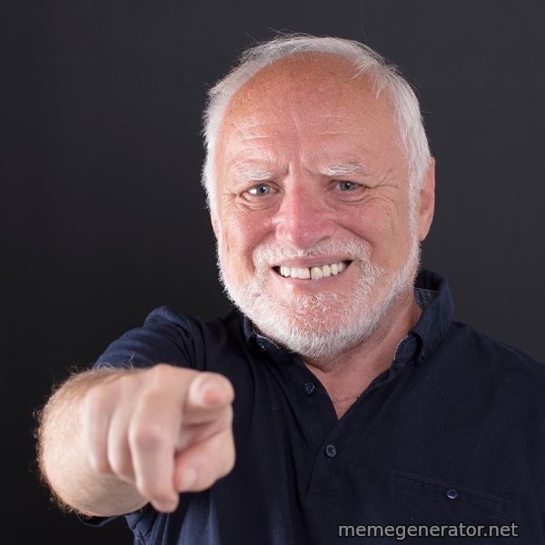 Harold Points at You meme template