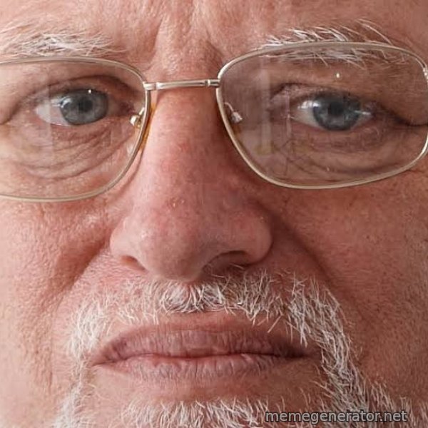 Sad Harold in Glasses meme template