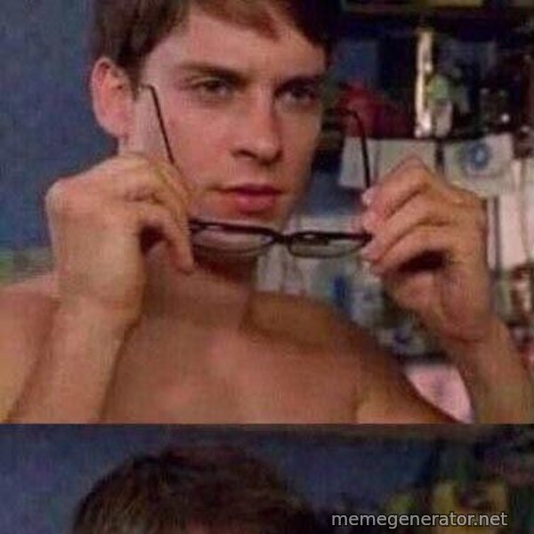 Peter Parker's Glasses meme template