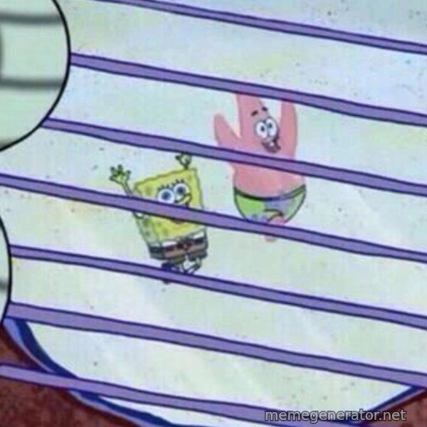 Squidward Looking Out the Window meme template